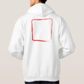 Rode Borstel Frame Streetwear Hoodie (Achterkant)