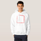 Rode Borstel Frame Streetwear Hoodie (Voorkant volledig)