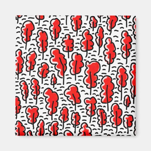 Rode Bos Magneet (Voorkant)