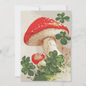 rode bospaddenstoel en groene Lucky Clover (Voorkant)