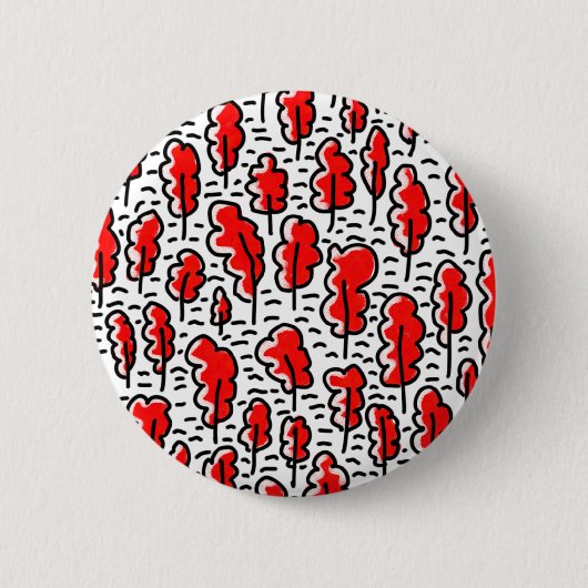 Rode bossen ronde button 5,7 cm (Voorkant)