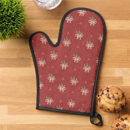 Rode Botanische Kerst Ovenwant