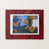 Rode botanische Lijst Vakantie Foto Gift Puzzle Legpuzzel (Horizontaal)