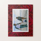 Rode botanische Lijst Vakantie Foto Gift Puzzle Legpuzzel (Verticaal)