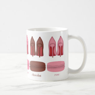 Rode bottometjes, stilettos, hoge hakken en macaro koffiemok