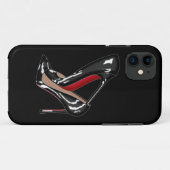 Rode bottometschoenen: ZWARTE ZWART Case-Mate iPhone Case (Achterkant (horizontaal))