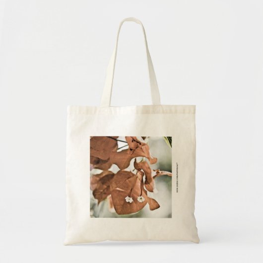 Rode Bougainvillea Tote Bag (Voorkant)