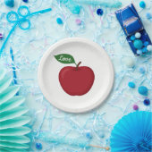 Rode Bourgogne Apple Rustiek Country Wedding Party Papieren Bordje (Feest)