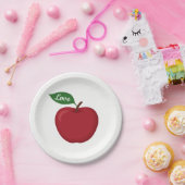 Rode Bourgogne Apple Rustiek Country Wedding Party Papieren Bordje (Feest)