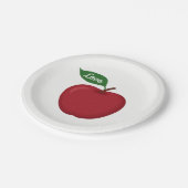 Rode Bourgogne Apple Rustiek Country Wedding Party Papieren Bordje (Gekanteld)