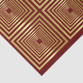 Rode Bourgogne gouden cadeau inpakken Tissue Paper Tissuepapier (Detail)