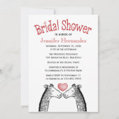 Rode Bourgogne Vrijgezellenfeest Giraffe Love Wedd Kaart (Voorkant)