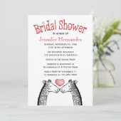 Rode Bourgogne Vrijgezellenfeest Giraffe Love Wedd Kaart (Staand voorkant)