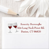 Rode Bourgogne wijn champagne glazen Etiket (Insitu)