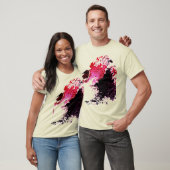 Rode Bourgogne Zwarte Airbrush Verf Splashes Ontwe T-shirt (Unisex)