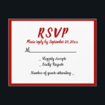 Rode Bourgondië RSVP WEdding Party Herfst Land Uitnodiging Briefkaart<br><div class="desc">Maak het uw gasten gemakkelijk om op uw bruiloft of feestuitnodiging te reageren met deze bordeauxrode RSVP-kaart. Uw feestgegevens worden gedrukt in rood en zwart handgeschreven lettertypen voor een persoonlijk gevoel. Rode Bourgondische RSVP-kaarten zijn ideaal voor rustieke, landelijke, herfst- en winterbruiloften / -feesten * zakelijke evenementen * banketten en ceremonies...</div>