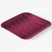 Rode Bourgondiër lint bruidsfeest Papieren Bordje (Gebogen)