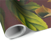 rode Bourgondische kastanjebruine winterse dramat Cadeaupapier (Rol Hoek)