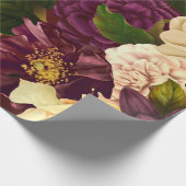 rode Bourgondische kastanjebruine winterse dramat Cadeaupapier (Hoek)