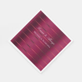 Rode Bourgondische lint bruiloft Vrijgezellenfeest Servet (Hoek)