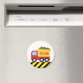 Rode Bouw Dump Truck Persoonlijke Magneet (Insitu (Vaatwasser))