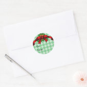 Rode Bow en Holly Gift Label Stickers (Envelop)