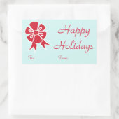 Rode Bow Feestdagen Stickers (Tas)