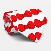 Rode Bow Stropdas (Opgerold)