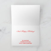 Rode Bow Topiary kerstboom Elegant Classic Feestdagen Kaart (Binnen)