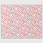 Rode bowknot cadeaupapier (Vlak)