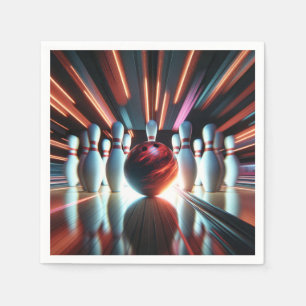 Rode Bowling Bal en Spelden Servet