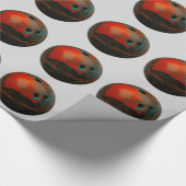 Rode Bowlingbal Aanpassen Cadeaupapier (Hoek)