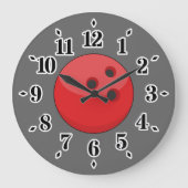 Rode bowlingbal grote klok (Voorkant)