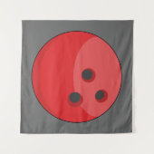 Rode bowlingbal wandkleed (Voorkant (horizontaal))