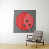 Rode bowlingbal wandkleed (In Situ (horizontaal))