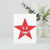 rode boze ster briefkaart (Staand voorkant)