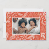 Rode Bramble | Festive Botanische Foto Feestdagenkaart (Voorkant)