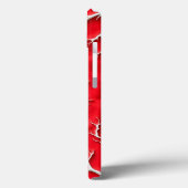 Rode Branch Art iPhone Hoes met Reliëf Design (Achterkant / Links)