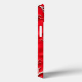 Rode Branch Art iPhone Hoes met Reliëf Design (Achterkant / Rechts)