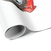 Rode-brandblusmotor, brandweerillustratie cadeaupapier (Rol Hoek)