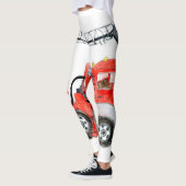 Rode-brandblusmotor, brandweerillustratie leggings (Links)