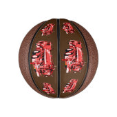 rode brandmotor olieverf, basketbal (Verticaal)