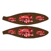 rode brandmotor olieverf, basketbal (Panelen)