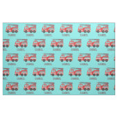 Rode brandweerauto kinder decoratieve stof (Fat Quarter)