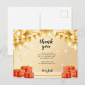 Rode brandweerauto verjaardagsfeestje briefkaart (Voorkant / Achterkant)