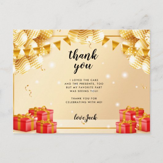 Rode brandweerauto verjaardagsfeestje briefkaart (Voorkant)