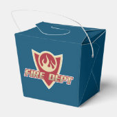 Rode  Brandweerwagen/Brandmotor Bedankdoosjes (Achterkant)