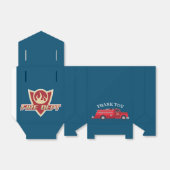 Rode Brandweerwagen/Brandmotor Bedankdoosjes (Uitgevouwen)