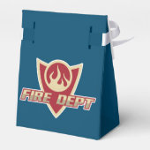 Rode Brandweerwagen/Brandmotor Bedankdoosjes (Achterkant)