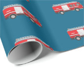 rode brandweerwagen cadeaupapier (Rol Hoek)